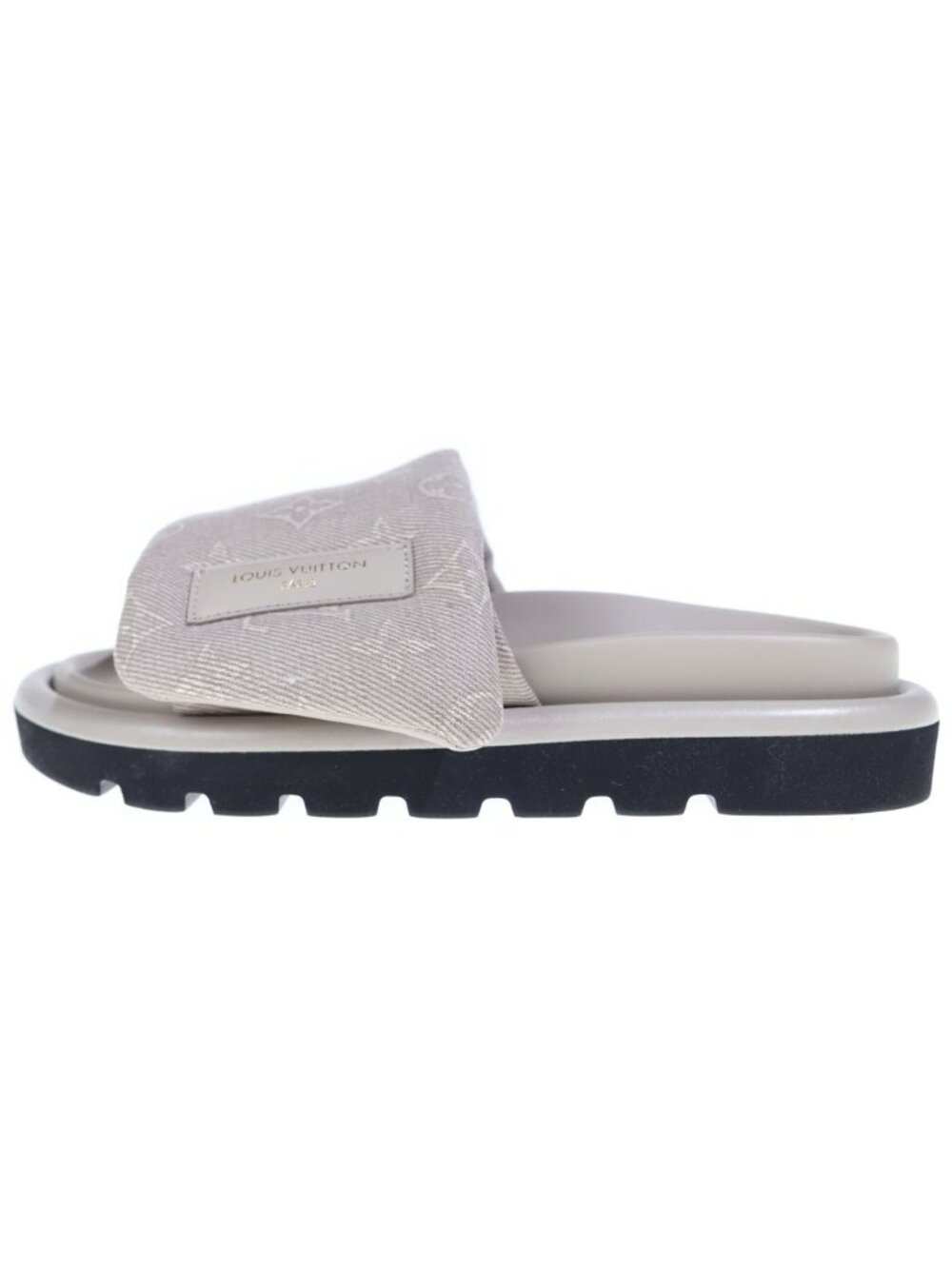 Louis Vuitton Monogram Pillow Line Flat Comfort Sandals Gray